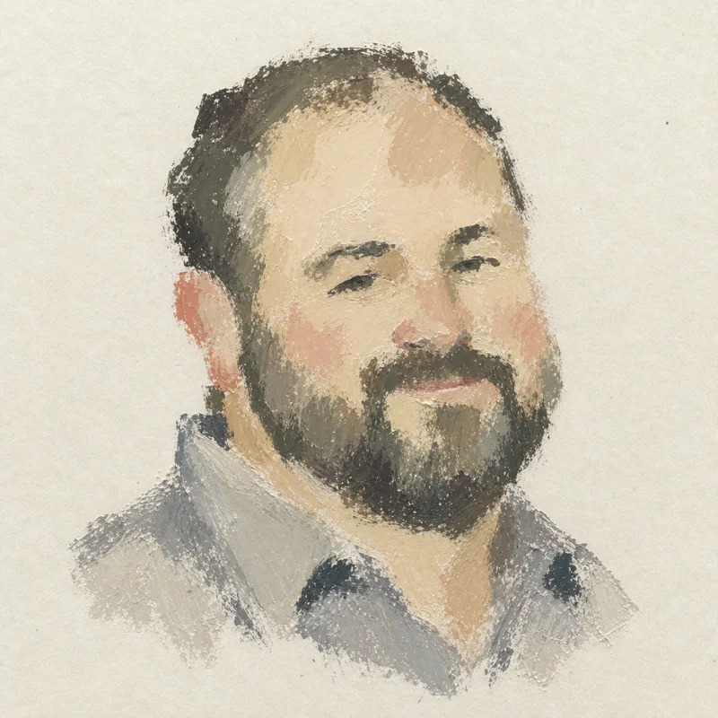 Illustrated portrait of Murphy
